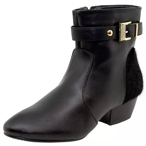 bota mooncity cano curto tiras