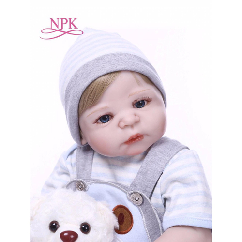 Bebe Reborn Menino 100% Silicone 57 Cm - NPK Doll em Promoção é no