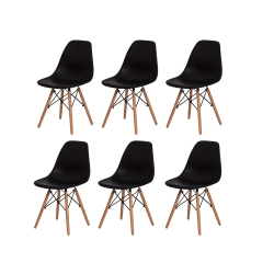 Kit 6 Cadeiras Charles Eames Eiffel Preta Base Madeira Sala Cozinha Jantar é boa?