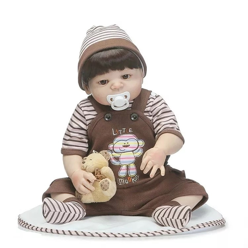 Boneca Bebê Reborn Menina Toda Silicone Pode Dar Banho 55 Cm em Promoção na  Americanas