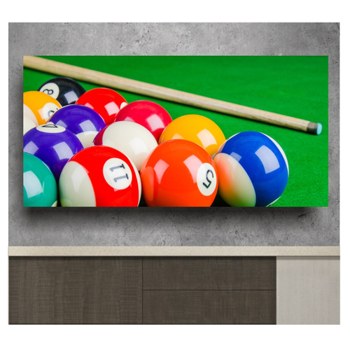 Quadro Decorativo Sinuca Snooker Bilhar Bar Salas De Jogos 8 Ball