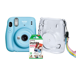 Kit Câmera Instax Mini 11 com pack 10 fotos e bolsa Crystal Lilás Menor preço em Kit Câmera Instax Mini 11 com pack 10 fotos e bolsa Crystal Lilás