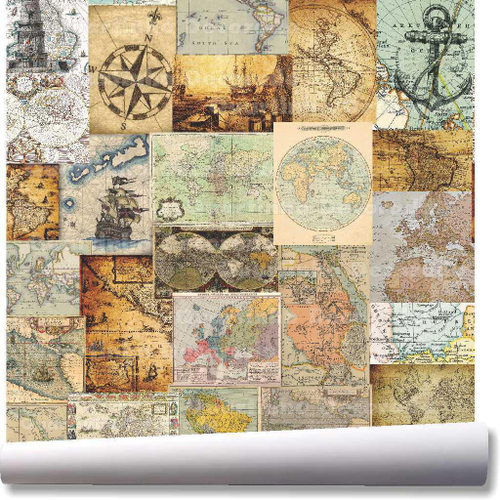 Papel De Parede Mapa Mundi Em Promocao Nas Americanas 12x r$ 25 sem juros. papel de parede retro antigo mapa mundi vintage a285