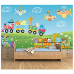 Papel de Parede Safari Trenzinho Adesivo 3,00 x 2,10m M23