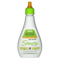 Adoçante Dietético Stevia - 100% Natural - 80ml Menor preço em Adoçante Dietético Stevia - 100% Natural - 80ml