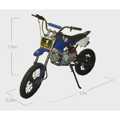 Moto Cross Trilha 125cc 4-tempos bz Apollo com Partida Elétrica e 4 marchas  Azul barzi motors na Americanas Empresas