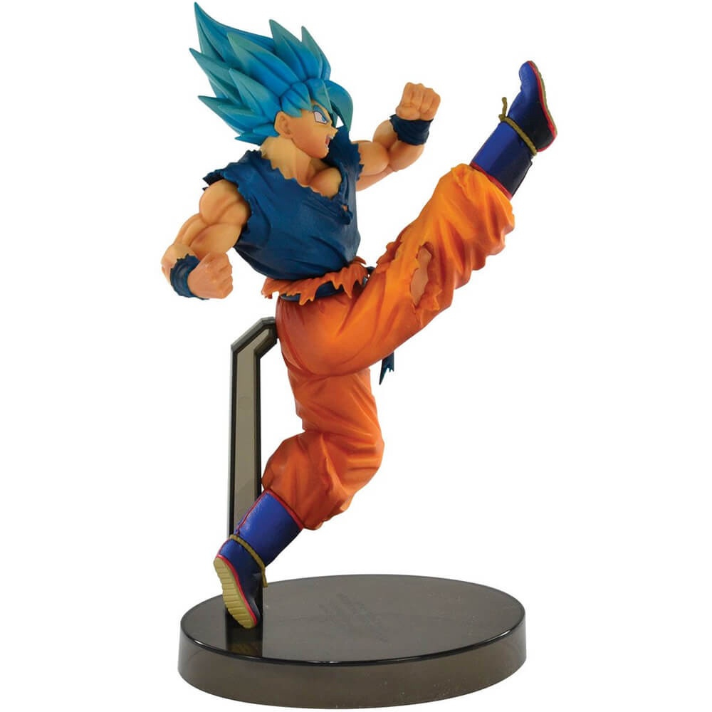 Anime dragon ball z son goku figura de ação cabelo azul goku pvc