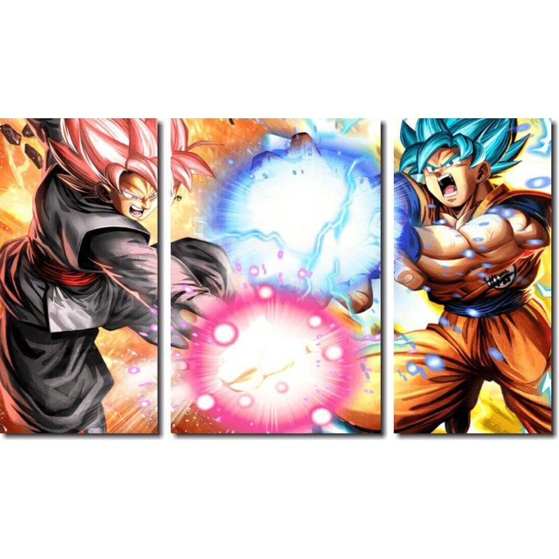 Quadro Decorativo Dragon Ball Z Goku Super Sayajin 3 Peças M14