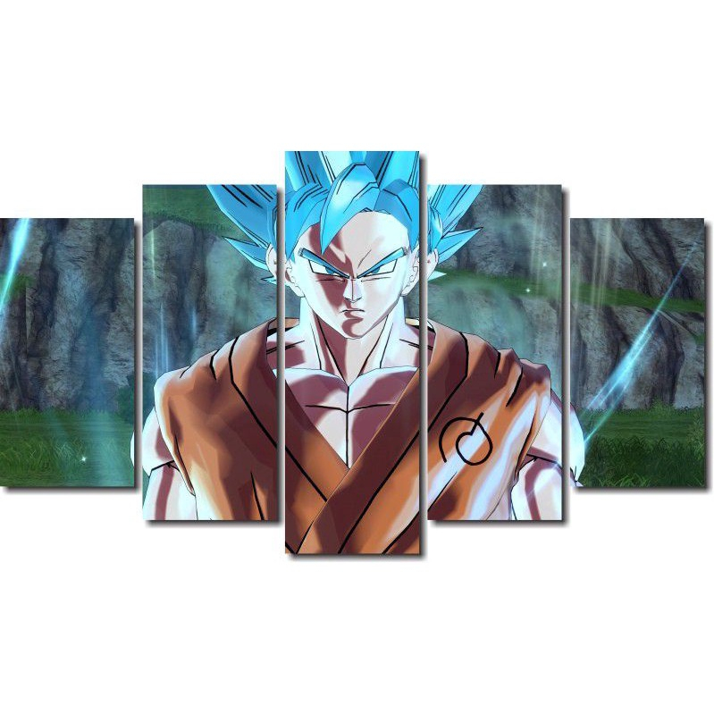 Quadro decorativo Dragon Ball Sayajins em Tecido