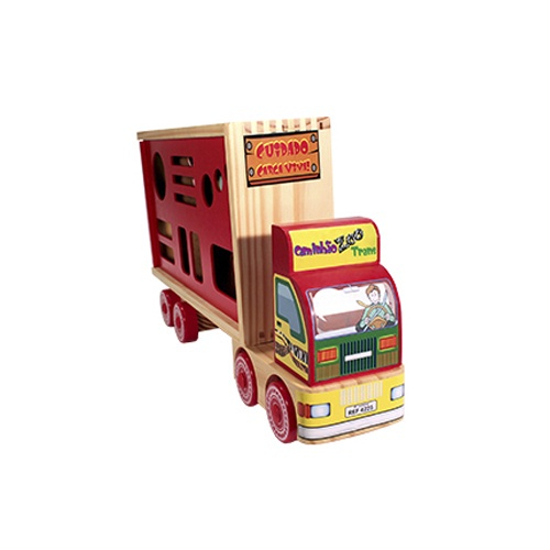 Caminhão Iveco De Brinquedo Carreta Toras De Madeira de Plastico no Shoptime