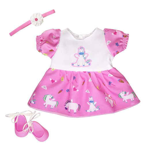 Roupa Boneca Baby Alive - Vestido Unicornio - Laço De Fita em