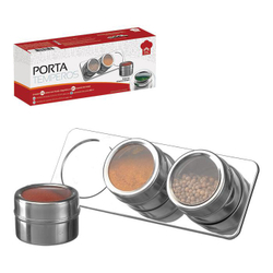 Porta tempero condimentos 3 potes inox com fundo magnetico é boa?