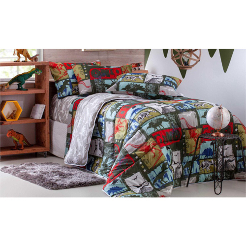 Erosebridal Jogo de cama de dinossauro de desenho animado Queen, lençóis de  dinossauro para meninos pequenos, conjunto de cama de dinossauro antigo,  conjunto de cama animal da selva com 2 fronhas decoração