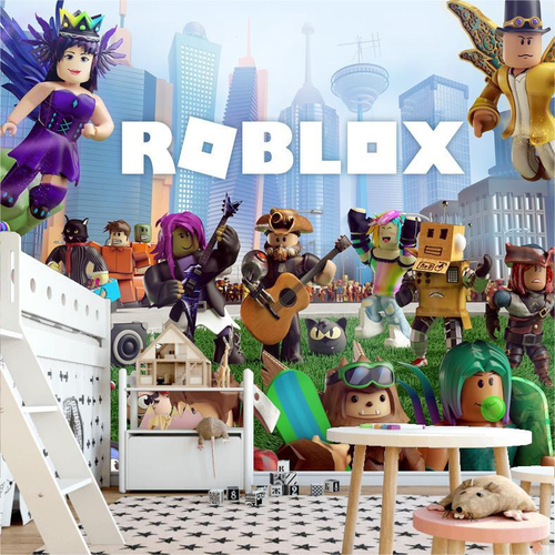 Papel De Parede Adesivo Roblox Fundo Vermelho em Promoção na Americanas