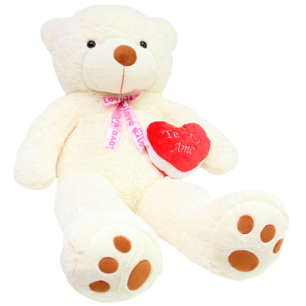 Urso de pelúcia 1,20 m - Creme