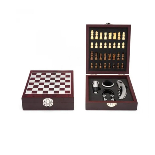 Kit Para Vinho Com Mini Jogo De Xadrez Madeira Para Amigos em Promoção na  Americanas