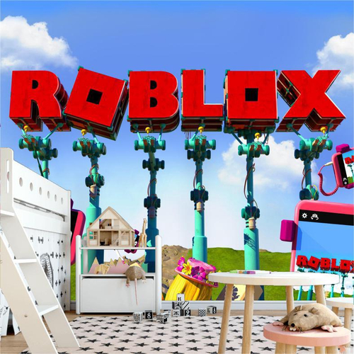 Papel De Parede Adesivo Roblox Fundo Vermelho em Promoção na Americanas