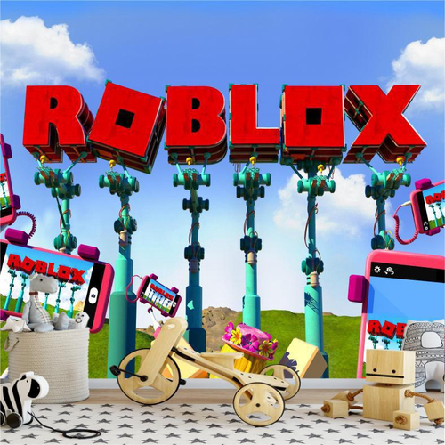 Papel De Parede Adesivo Roblox Fundo Vermelho em Promoção na