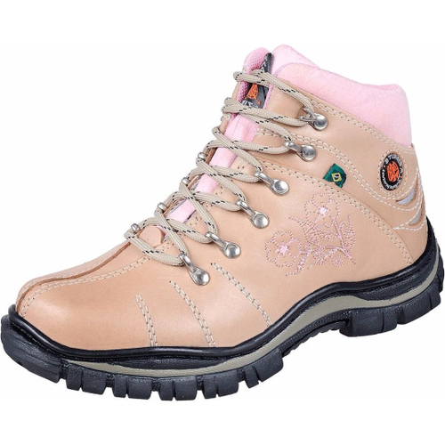 Bota caterpillar botina couro rosa em Promoção na Americanas