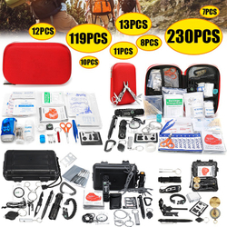 230Pcs / 119pcs / 13pcs / 12pcs / 11pcs / 10pcs / 8pcs / 7pcs Kit de primeiros socorros de equipamento de sobrevivência sos Bolsa médica Kit de sobrevivência de emergência Para casa de emergência ao ar livre é boa?