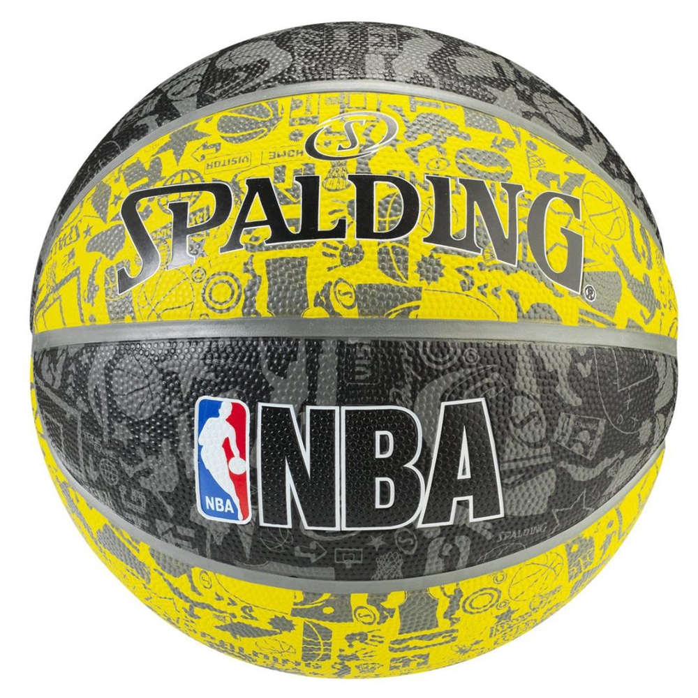 Basquete Spalding Graffiti Tam 7 Azul e Branca 