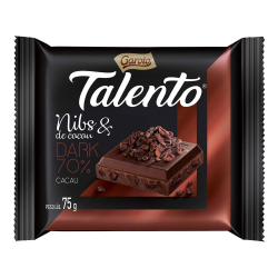 Chocolate Garoto Talento Tablete Dark Nibs de Cacau 75g Embalagem com 15 Unidades é boa?