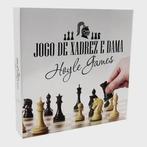 Jogo De Xadrez E Dama Tabuleiro Oficial Madeira 39 Cm Gaveta