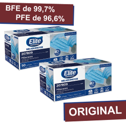 Kit Máscara Cirúrgica Elite Professional Descartável Tripla com Elástico 100 Und Menor preço em Kit Máscara Cirúrgica Elite Professional Descartável Tripla com Elástico 100 Und