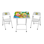Mesa Infantil Açomix com 2 Cadeiras Branca