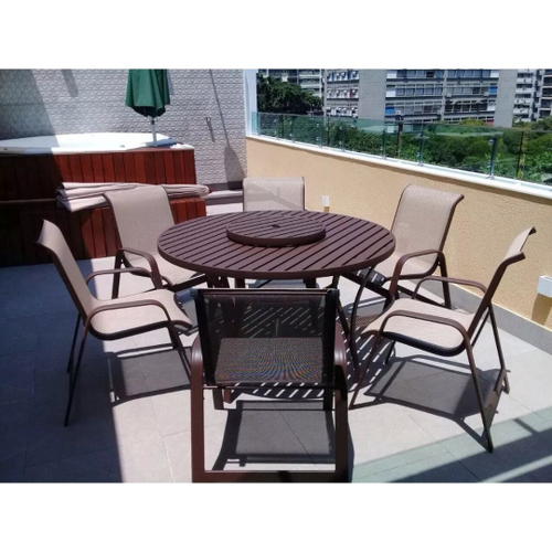 Conjunto de mesa com 6 cadeiras para area externa - Rafaele