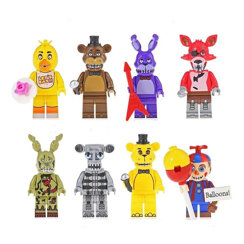 Kit 8 personagens Five Nights At Freddy's Animatronic Fox Eskeleton ...