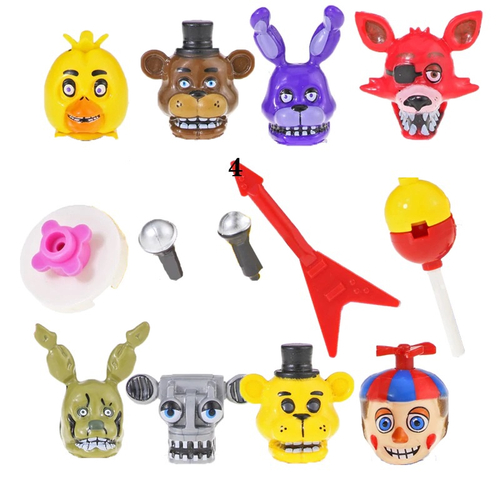 Kit 8 personagens Five Nights At Freddy's Animatronic Fox Eskeleton Ballon