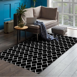 Tapete para Sala Casablanca 1,35 m x 1,00 m antiderrapante - Preto Cotex é boa?