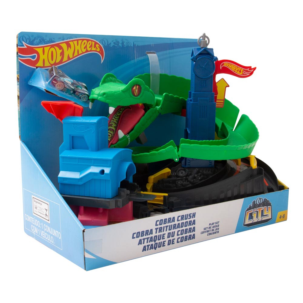 Hot Wheels City Cobra Crush Playset, FNB20