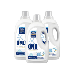 Kit 3 Lava-Roupas Líquido Omo Puro Cuidado Galão 3l Menor preço em Kit 3 Lava-Roupas Líquido Omo Puro Cuidado Galão 3l