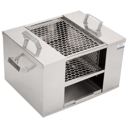 Menor preço em Churrasqueira Para Apartamento Ecológica Sem Fumaça De Embutir 50 cm x 40 cm Aço Inox