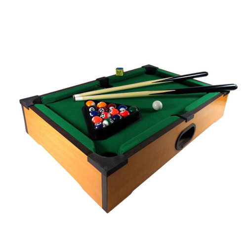 Jogo Mini Mesa de Bilhar Sinuca Compacta em Madeira Snooker com 2