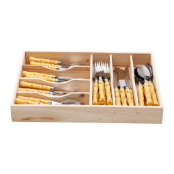 Faqueiro De Aco Inox Bon Gourmet 42 Pcs Com Cabo De Plastico Bamboo 3794 Menor preço em Faqueiro De Aco Inox Bon Gourmet 42 Pcs Com Cabo De Plastico Bamboo 3794
