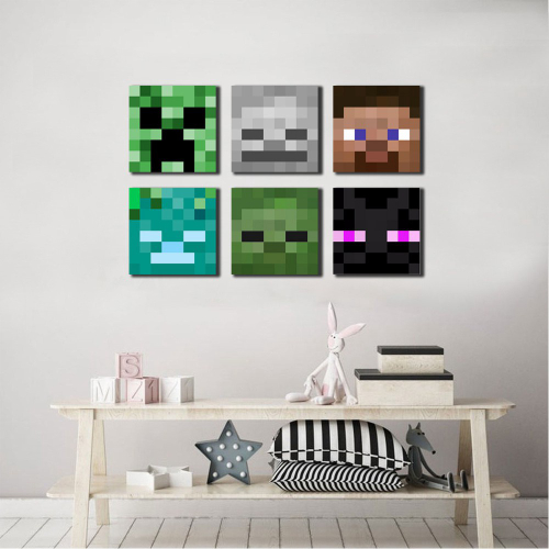 Quadro Decorativo Minecraft Creeper Video Game