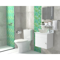 Gabinete Armário de Banheiro Completo/ Espelho + Cuba 44cm Arezzo vdrd Menor preço em Gabinete Armário de Banheiro Completo/ Espelho + Cuba 44cm Arezzo vdrd