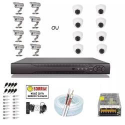 Kit Cftv Dvr 8 Canais + 8 Câmeras Infra1200l/30m + Fonte + Cabo é boa?