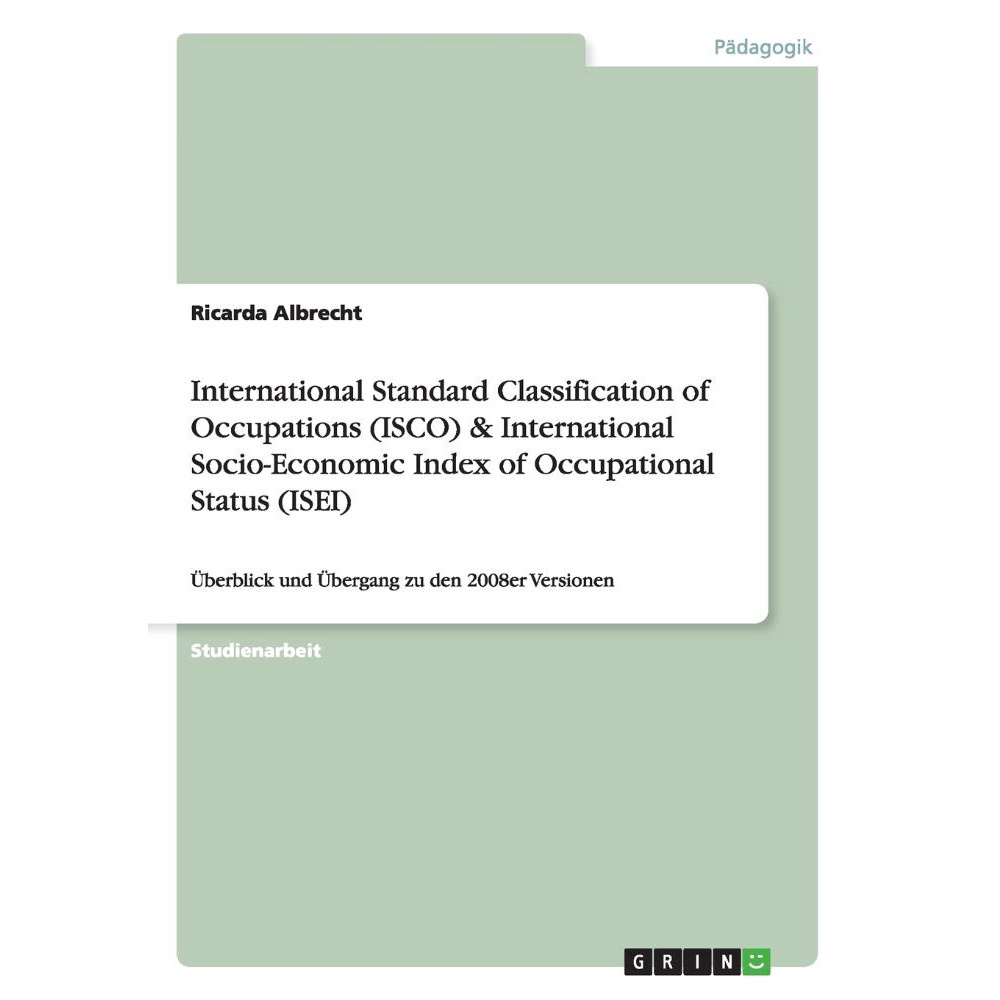 International Standard Classification Of Occupations (isco) No Shoptime