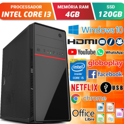 Computador Pc Cpu Intel Core i3 Com Hdmi 4GB ssd 120GB Windows 10 Pro Desktop é boa?