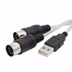 Cabo Conversor Adaptador Midi Usb Pc Audio Conector In Out Menor preço em Cabo Conversor Adaptador Midi Usb Pc Audio Conector In Out