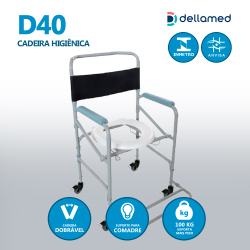 Cadeira Para Banho Higienização Higiênica Dellamed D40 Menor preço em Cadeira Para Banho Higienização Higiênica Dellamed D40