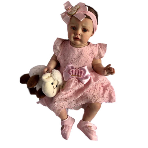 Boneca Bebe Reborn Barata De Pano Morena New born no Shoptime