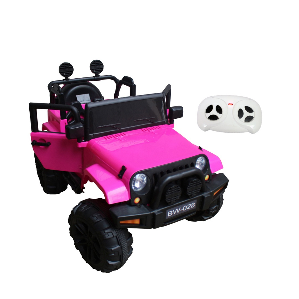 Carro Jeep Para A Barbie Com Controle Remoto Rosa