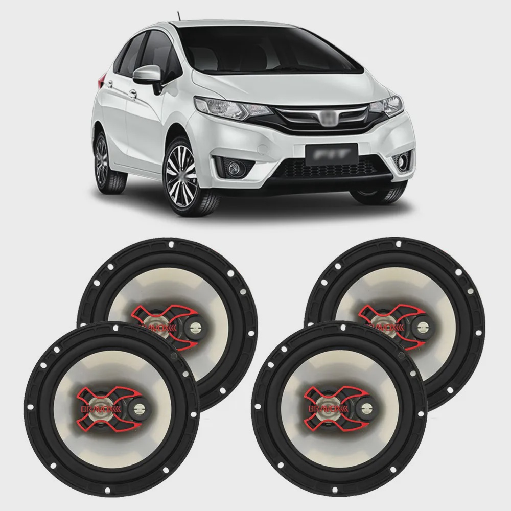 Alto Falante Honda Fit A Bravox X Polegadas W Rms Portas Kit No Shoptime