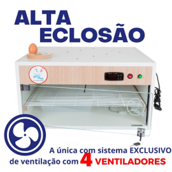 Chocadeira Elétrica alta eclosão Automática 120 ovos bivolt controle de temperatura pid 4 ventiladores com ovoscópio P é boa?