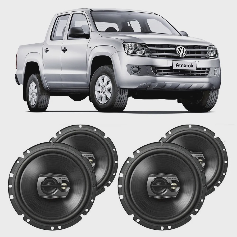 Alto Falante Volkswagen Amarok 2010 a 2015 Pioneer 6 Polegadas 240W rms ...